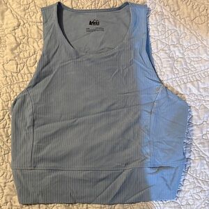 REI Sky Blue Ribbed Tank Top